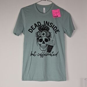 Bella Canvas Mint Graphic Tee with Skull Design